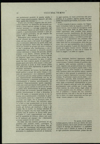 Voci del tempo : rassegna contemporanea politica e finanziaria e rivista delle riviste